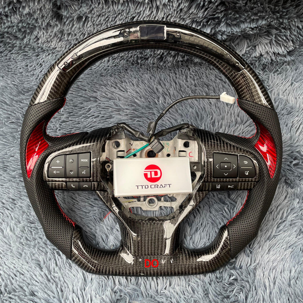 TTD Craft Lexus 2016-2022 RX350 450h / ES350 ES300/ GS350 GS450 / LX570 / GX460 / GS300 GS200T Carbon Fiber Steering Wheel