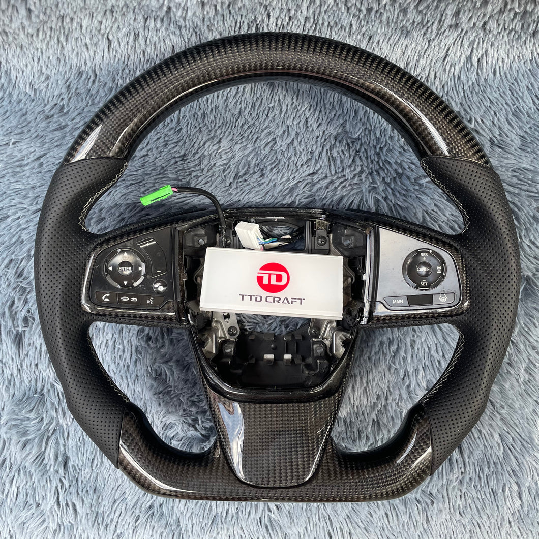 TTD Craft 2017-2018 CRV EX LX EX-L Carbon Fiber Steering Wheel