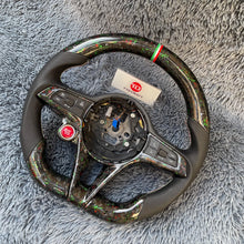 Charger l&#39;image dans la galerie, TTD Craft  Alfa Romeo 2014-2017 Giulia Stelvio Forged Carbon Fiber Steering Wheel with color flakes
