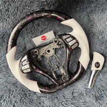 Lade das Bild in den Galerie-Viewer, TTD Craft  2013-2018 Altima Forged + pink &amp; white color Flakes  Carbon Fiber Steering Wheel
