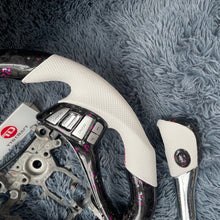 Lade das Bild in den Galerie-Viewer, TTD Craft  2013-2018 Altima Forged + pink &amp; white color Flakes  Carbon Fiber Steering Wheel
