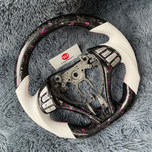 Charger l&#39;image dans la galerie, TTD Craft  2013-2018 Altima Forged + pink &amp; white color Flakes  Carbon Fiber Steering Wheel
