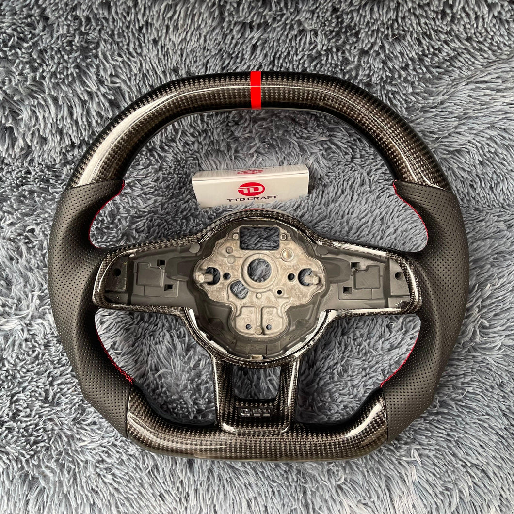 TTD Craft VW Mk7 /MK7.5  GTI  R Jetta 2019-2020  Carbon Fiber Steering Wheel