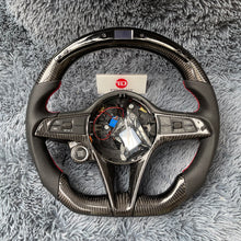 Charger l&#39;image dans la galerie, TTD Craft Alfa Romeo 2014-2017 Giulia Stelvio  Carbon Fiber Steering Wheel with led
