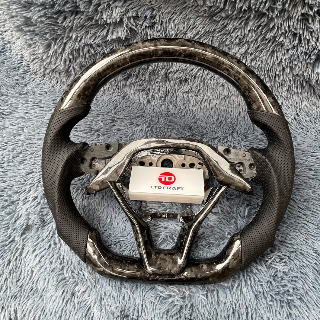 TTD Craft 10th gen 2018-2022  Accord / 2018-2022 Insight Sport EX LX EX-L V6 Forged Carbon Fiber Steering Wheel