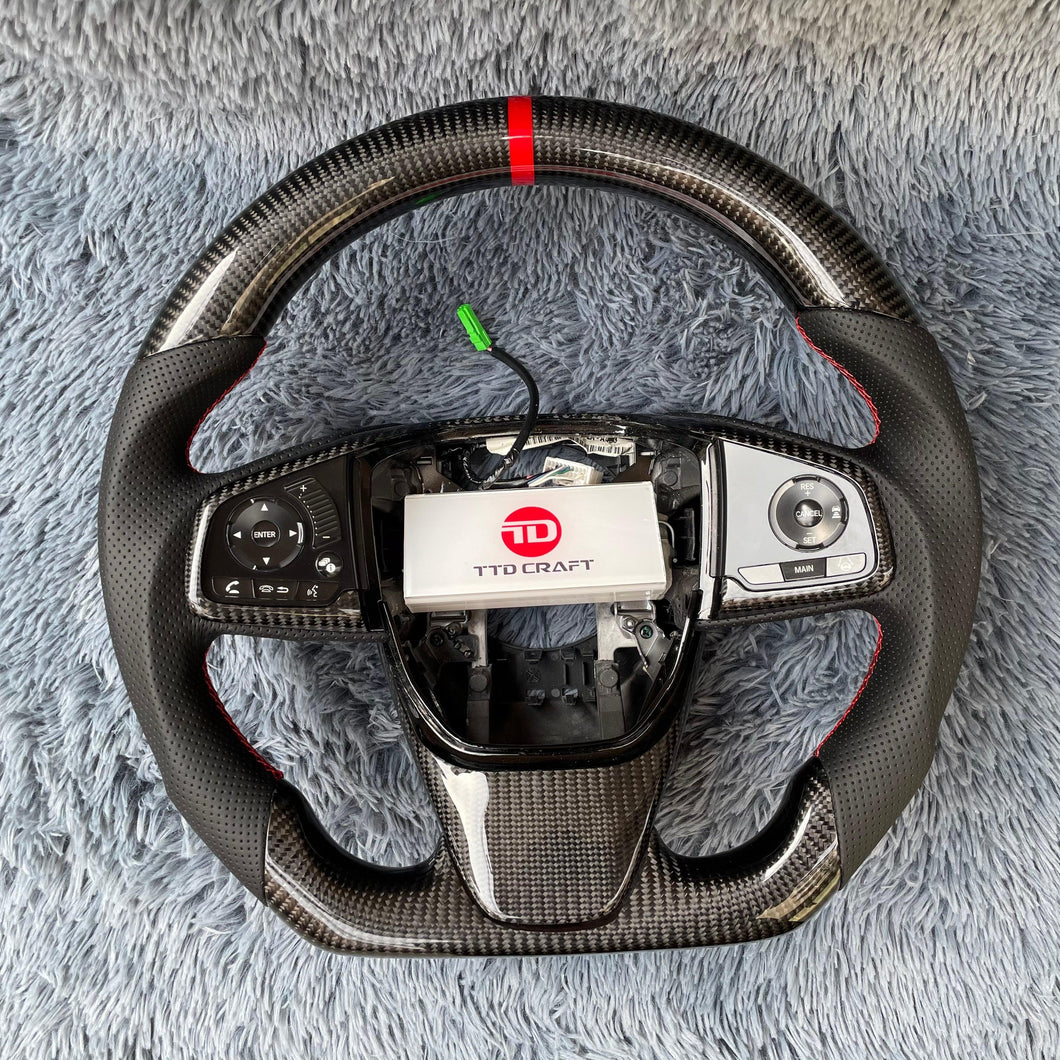 TTD Craft 2017-2018 CRV EX LX EX-L Carbon Fiber Steering Wheel