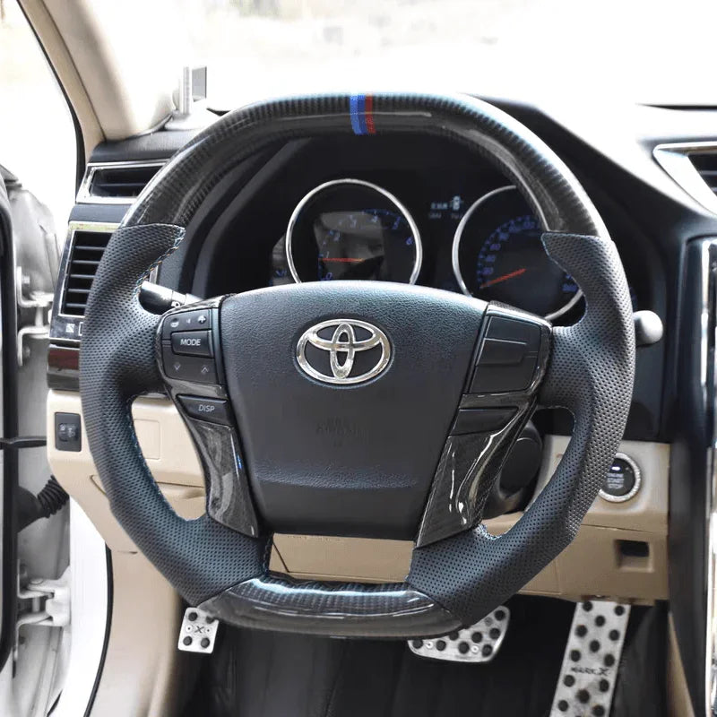 ゆ*う様 Realize カーボンエアロハンドル Carbon Fiber Steering Wheel Custom Design for Toyota Mark X Reiz