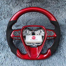 Cargar imagen en el visor de la galería, Volante de fibra de carbono TTD Craft Camry 2018-2024 SE XSE TRD V6 Venza
