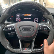 Volante de fibra de carbono TTD Craft para Audi C8 2020+, A6, S6, RS6, A7 y S7