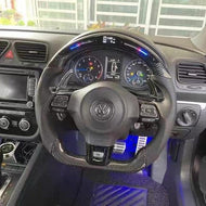 Custom LED Carbon Fiber Steering Wheel for VW Golf GTI Golf R Scirocco |TTD Craft