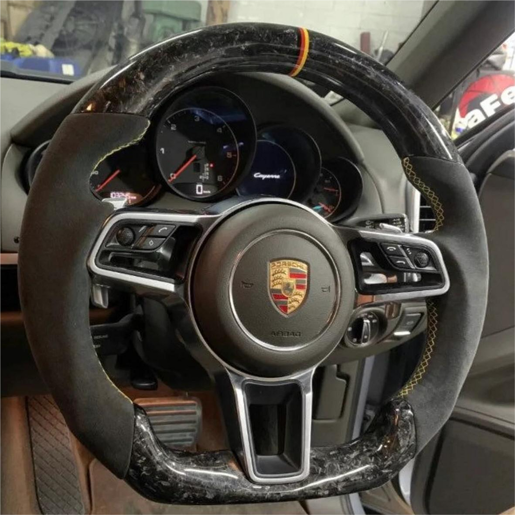 TTD Craft  Porsche 2015-2024 Cayenne Carbon Fiber Steering Wheel
