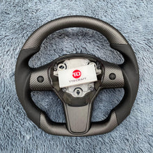 Charger l'image dans la galerie, Matte Carbon Fiber Steering Wheel For Tesla Model 3 Y | TTD Craft
